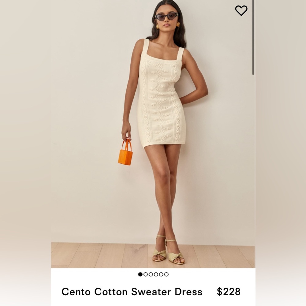 Reformation Cento Cotton Sweater Dress NWT